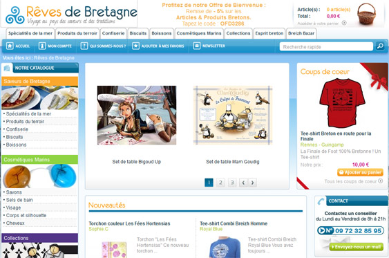 Vente en ligne produits bretons